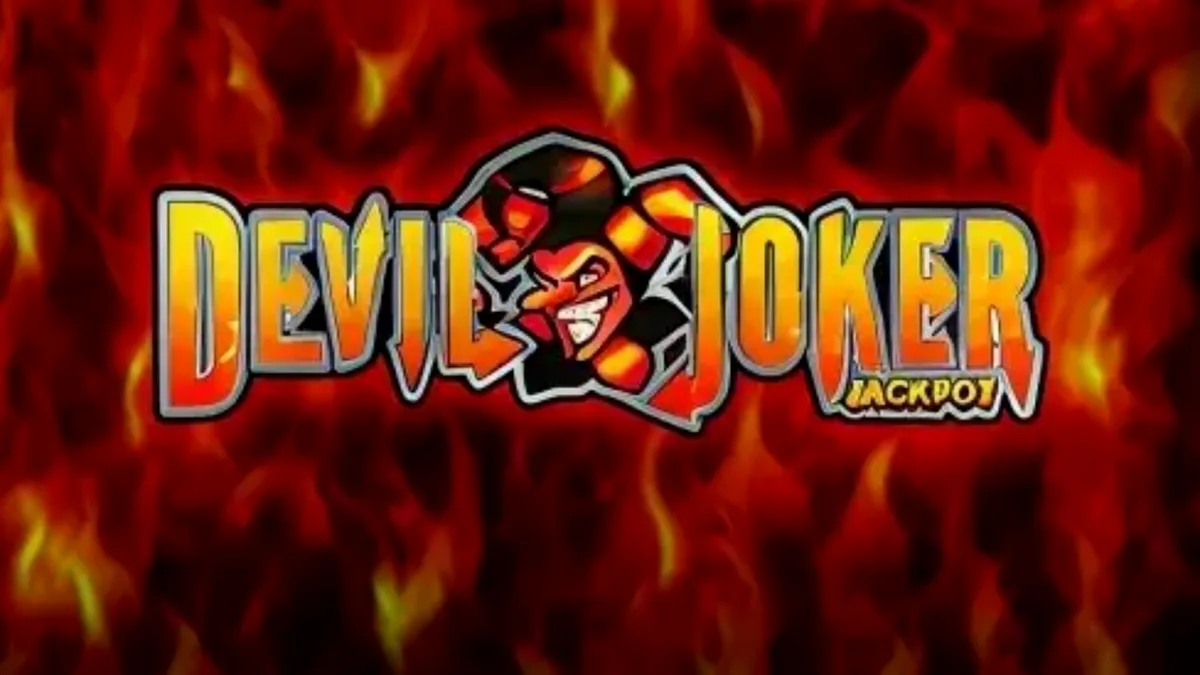 Devil Joker Jackpot slot machine interface na may maapoy na tema at klasikong fruit symbols.
