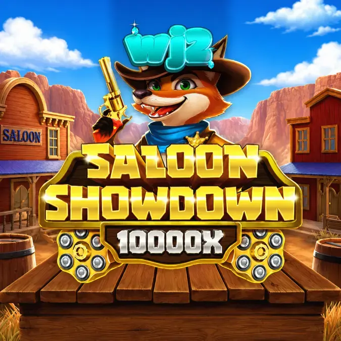Saloon Showdown 10,000x slot game interface